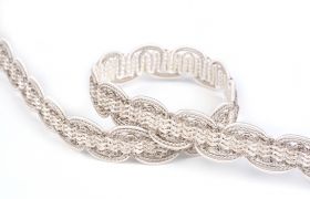 BAROQUE TRIMMINGS BRAIDED TAPE AG.387E Silver 1603